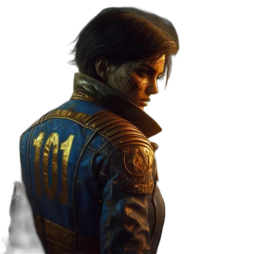 jacket, face, concept art, photorealistic transparent PNG cut-out