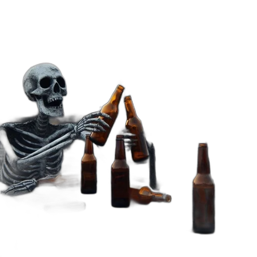 bottle, weapon, staff, 3d render transparent PNG cut-out