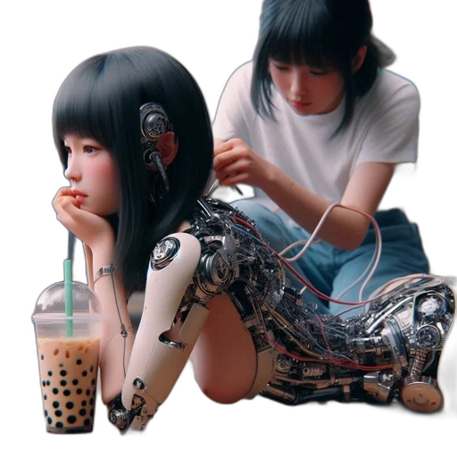 robot, jewelry, cyberpunk, concept art transparent PNG cut-out
