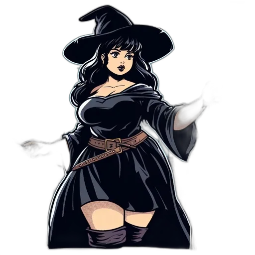 dress, staff, hat, concept art transparent PNG cut-out