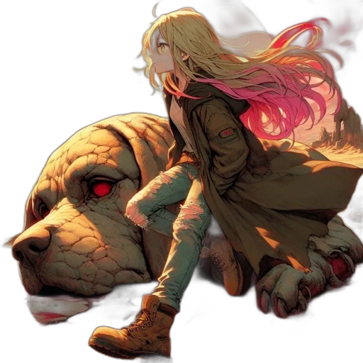 creature, dragon, mask, jacket transparent PNG cut-out