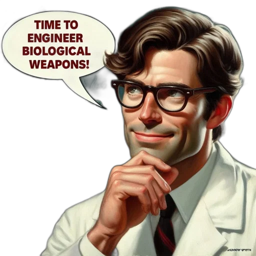 cartoon, man, lab, coat transparent PNG cut-out