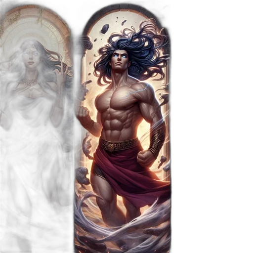 concept art, fantasy art, comic book art, photorealistic transparent PNG cut-out