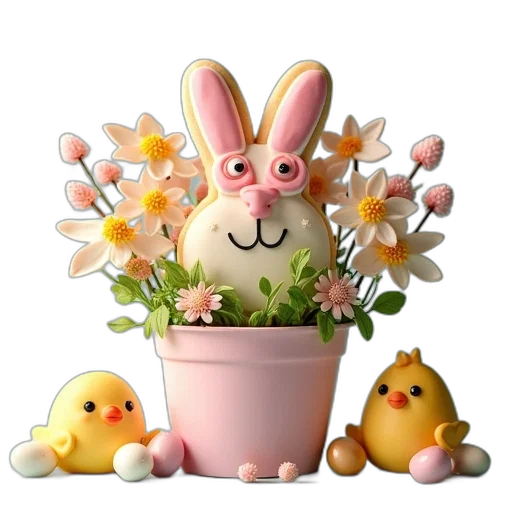 flower, photorealistic, 3d render, pixel art transparent PNG cut-out