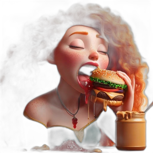 food, photorealistic, concept art, 3d render transparent PNG cut-out