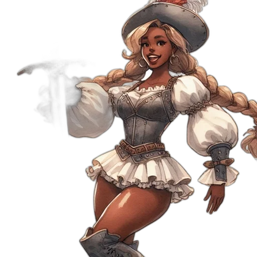 dress, hat, concept art, fantasy art transparent PNG cut-out
