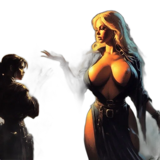 concept art, fantasy art, comic book art, photorealistic transparent PNG cut-out