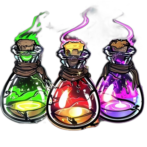 bottle, concept art, fantasy art, pixel art transparent PNG cut-out