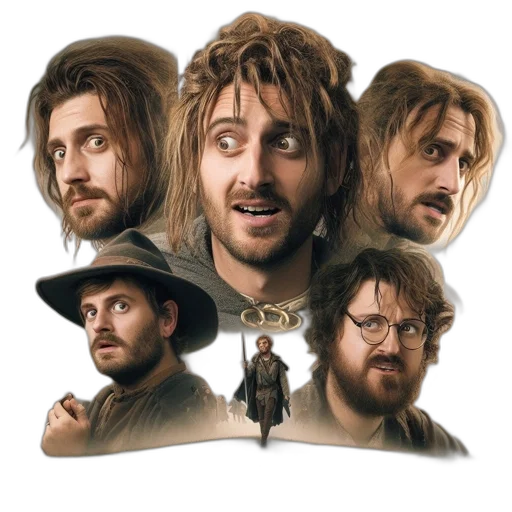 crown, hat, jacket, face transparent PNG cut-out