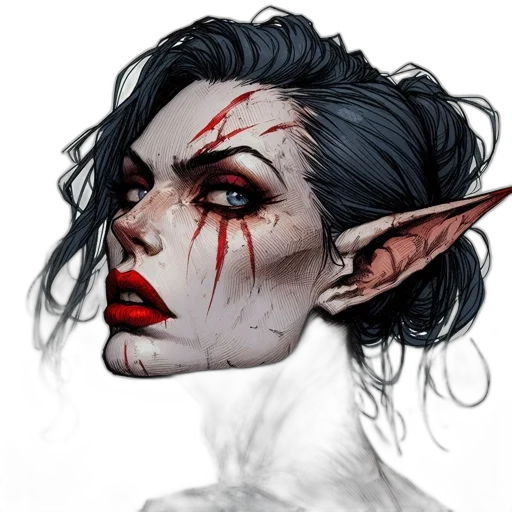 face, mask, staff, fantasy art transparent PNG cut-out