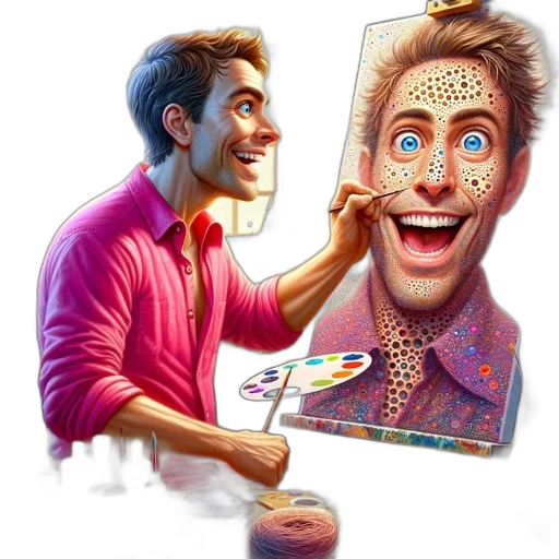 face, photorealistic, cartoon, concept art transparent PNG cut-out