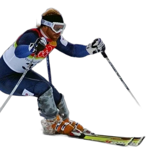 staff, skier, action, wearing transparent PNG cut-out