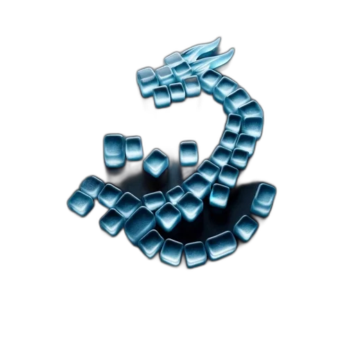 jewelry, 3d render, blue, translucent transparent PNG cut-out