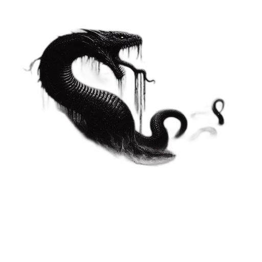 dragon, hair, creature, staff transparent PNG cut-out