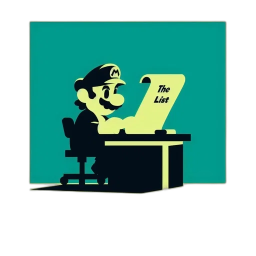 staff, furniture, cartoon, pixel art transparent PNG cut-out