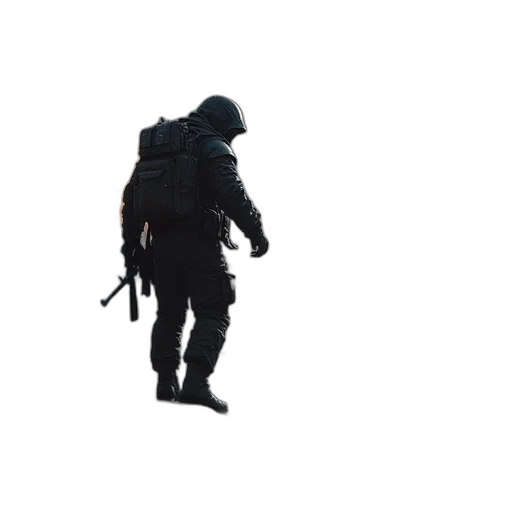 weapon, jacket, staff, robot transparent PNG cut-out