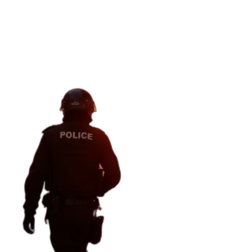 jacket, weapon, staff, robot transparent PNG cut-out