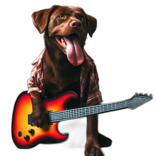 animal, jacket, weapon, photorealistic transparent PNG cut-out