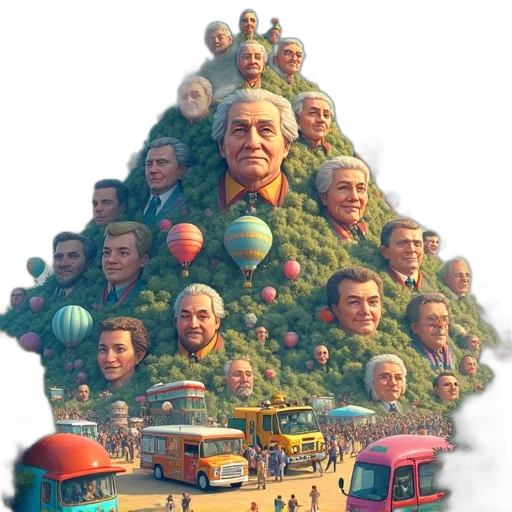 tree, face, crown, concept art transparent PNG cut-out