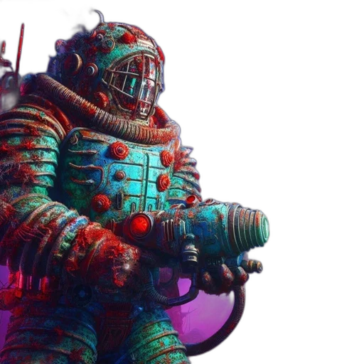 robot, weapon, creature, cyberpunk transparent PNG cut-out