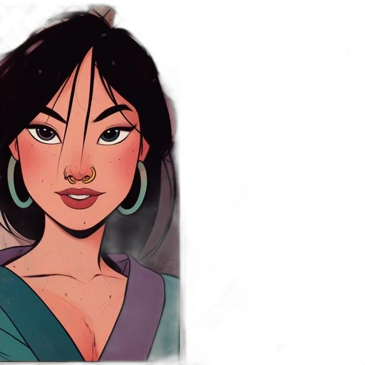 face, comic book art, concept art, cartoon transparent PNG cut-out