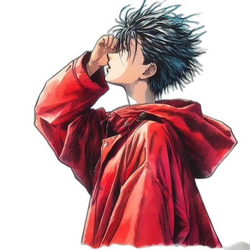 jacket, face, concept art, anime transparent PNG cut-out