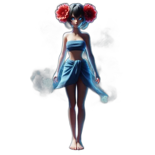 dress, flower, concept art, fantasy art transparent PNG cut-out