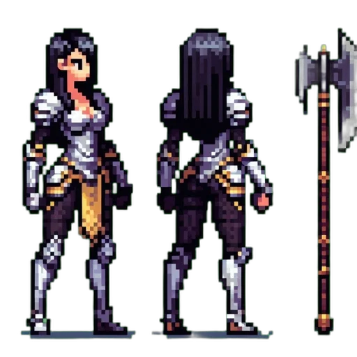 sword, staff, weapon, pixel art transparent PNG cut-out