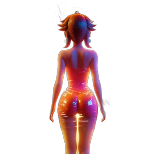 dress, robot, staff, creature transparent PNG cut-out