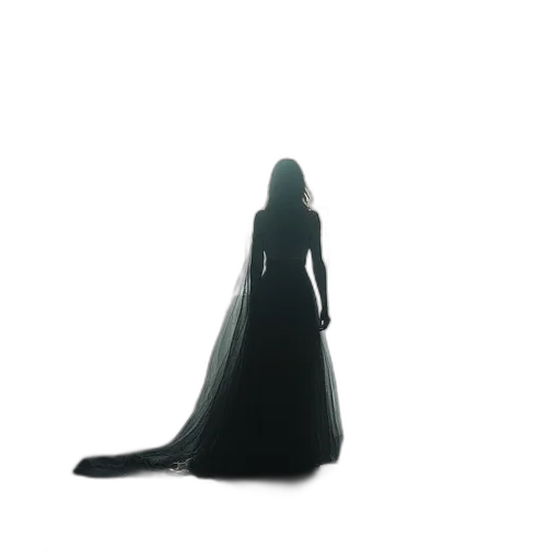 dress, staff, crown, creature transparent PNG cut-out