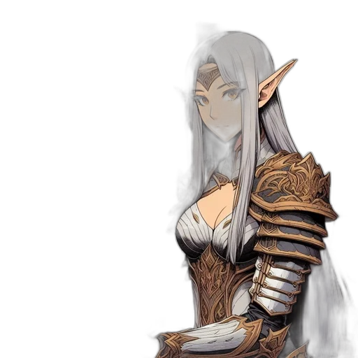dress, sword, dragon, staff transparent PNG cut-out