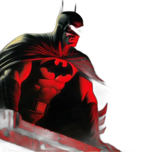 comic book art, concept art, 3d render, red transparent PNG cut-out