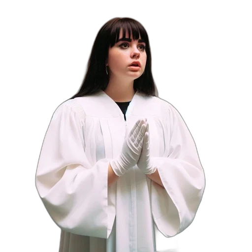 jacket, dress, staff, weapon transparent PNG cut-out