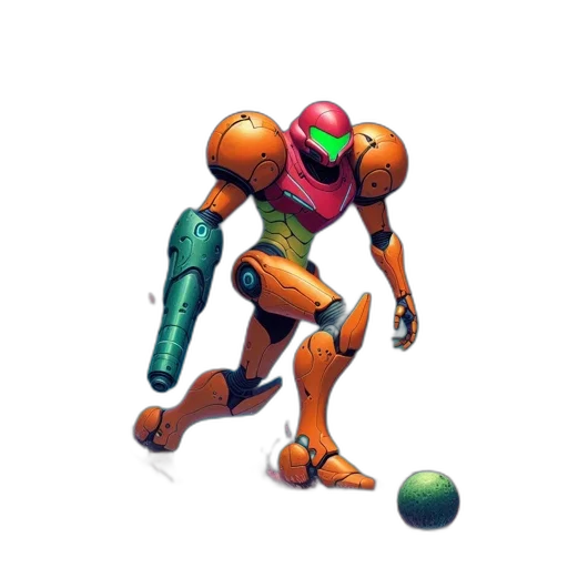 robot, weapon, concept art, pixel art transparent PNG cut-out