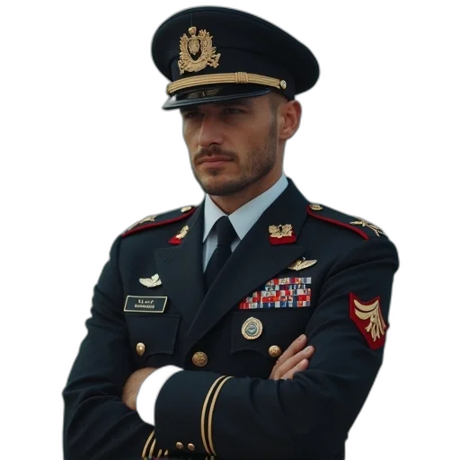 staff, jacket, face, hat transparent PNG cut-out