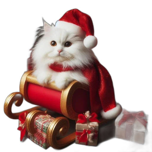 photorealistic, 3d render, white, cat transparent PNG cut-out