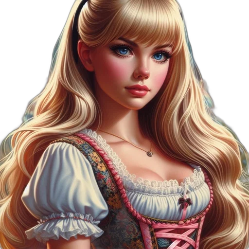 dress, face, hair, jewelry transparent PNG cut-out