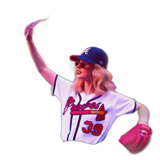 cartoon, woman, baseball, jersey transparent PNG cut-out