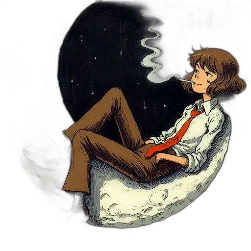 concept art, comic book art, watercolor, cartoon transparent PNG cut-out