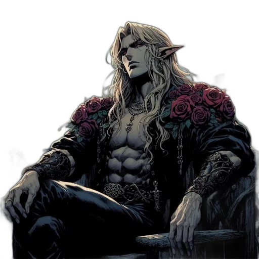 comic book art, fantasy art, concept art, watercolor transparent PNG cut-out