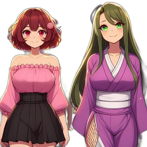 dress, anime, pixel art, concept art transparent PNG cut-out