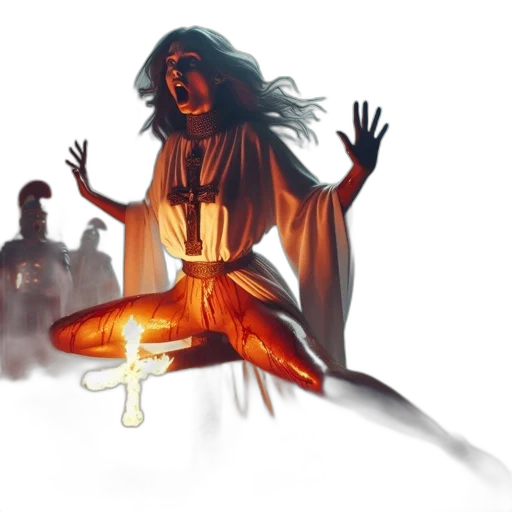 concept art, fantasy art, comic book art, fire transparent PNG cut-out