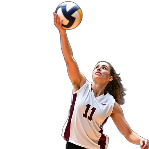 female, volleyball, player, middle transparent PNG cut-out