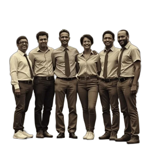 staff, 3d render, group, people transparent PNG cut-out