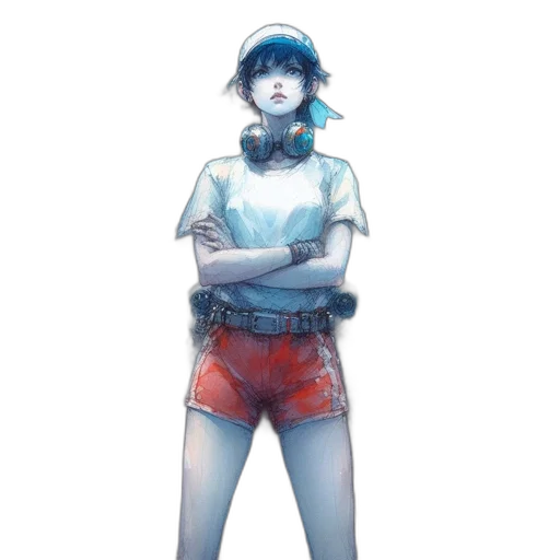 staff, robot, hat, weapon transparent PNG cut-out