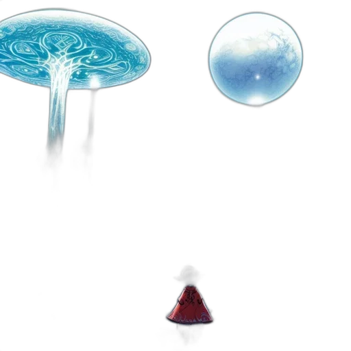 umbrella, hat, concept art, 3d render transparent PNG cut-out