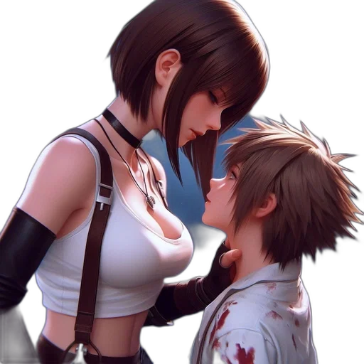 concept art, anime, comic book art, photorealistic transparent PNG cut-out