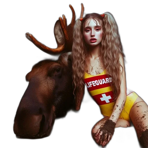 animal, creature, dress, hair transparent PNG cut-out