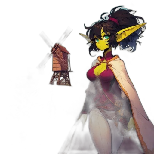 dress, weapon, mask, concept art transparent PNG cut-out