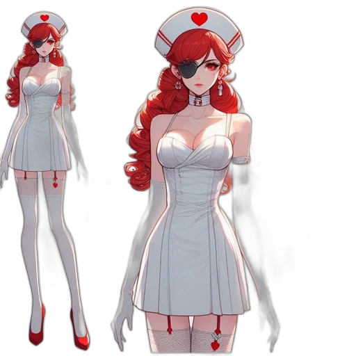 dress, concept art, anime, comic book art transparent PNG cut-out